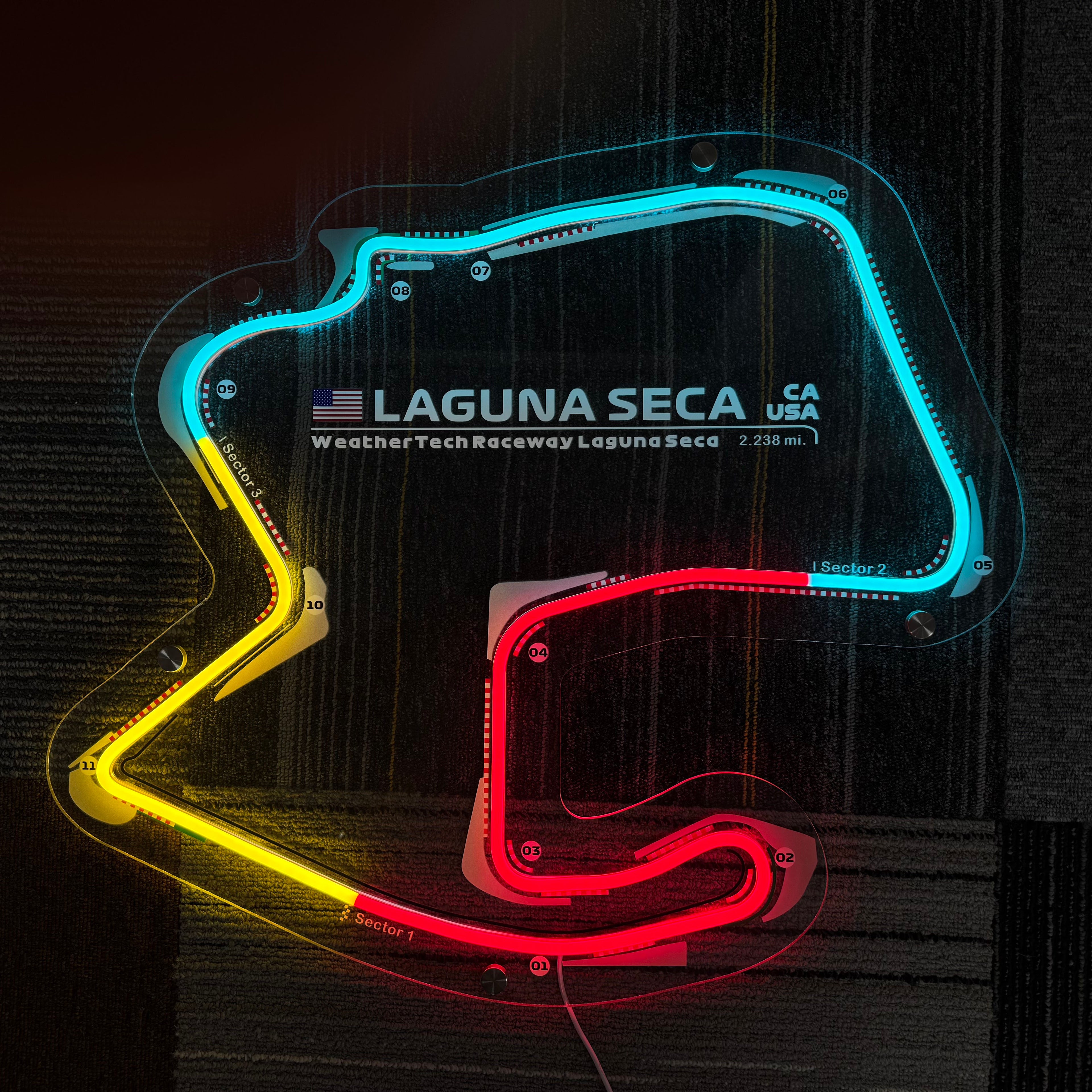 Laguna Sega Circuit LED Neon Wall Art image 0