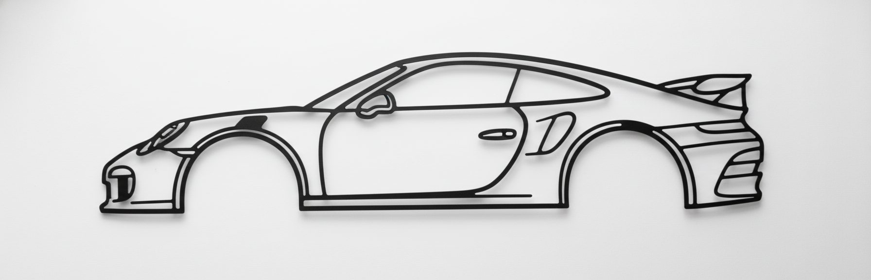 Car Silhouette Metal Wall Art