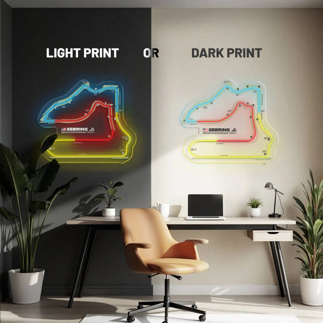 Sebring Raceway Circuit Led Wall Light